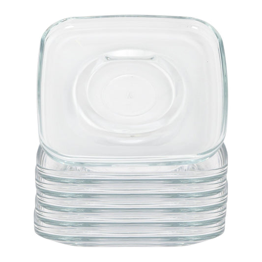 16.5cm Cozy Glass Cappuccino Saucers - Pack of Six