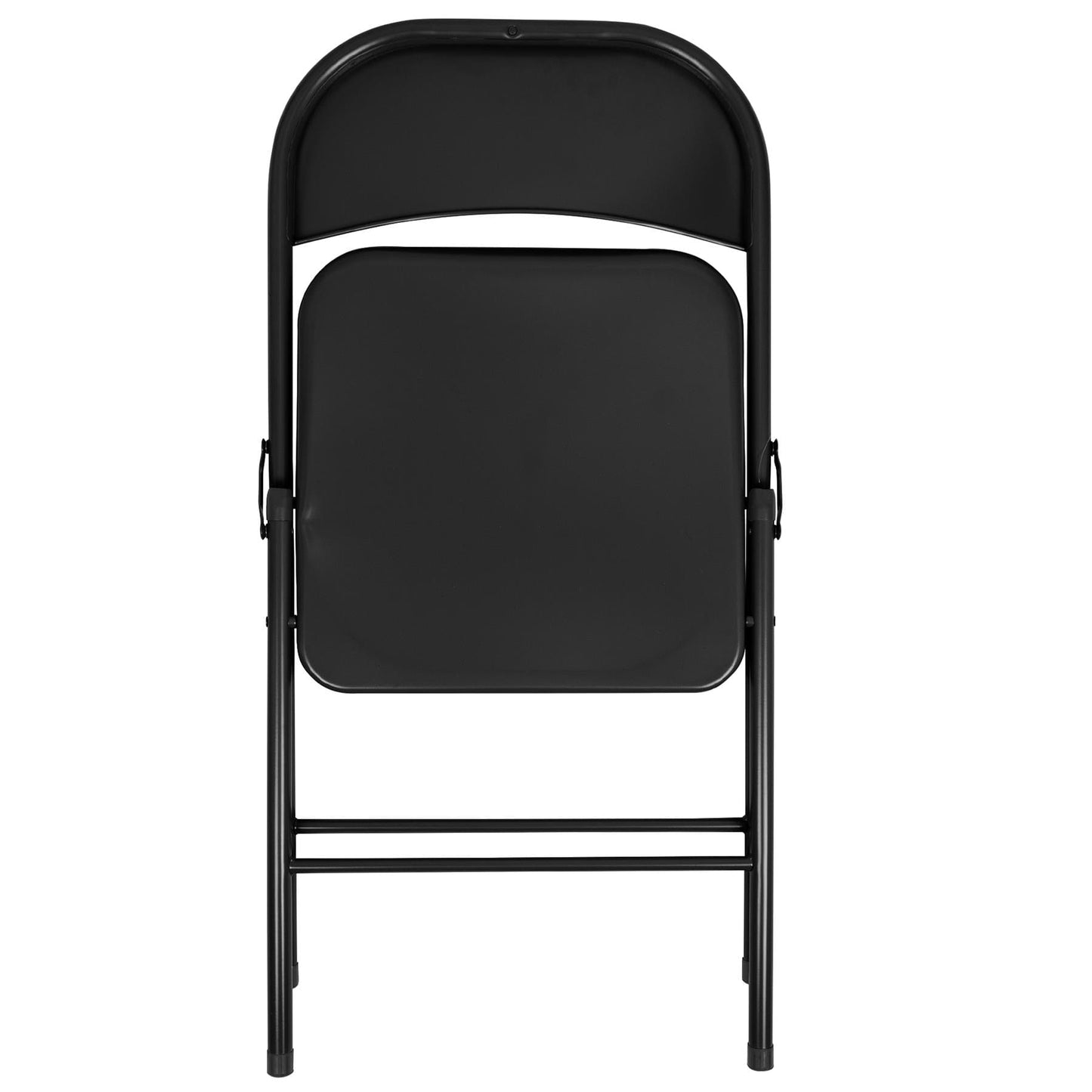 Matt Black Metal Folding Chair - Pack of Six