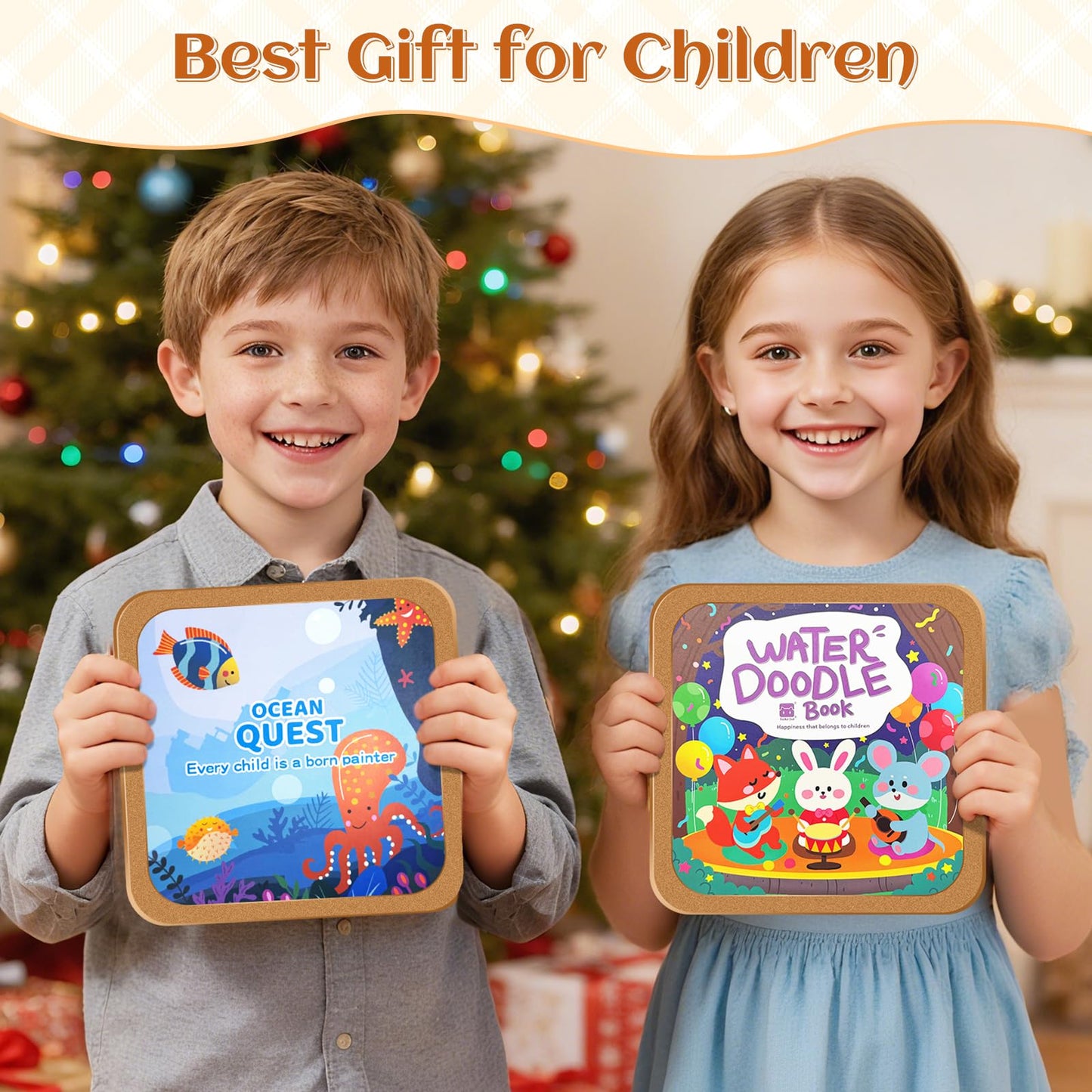 EFCRBS Reusable Water Painting Books for Kids – 4 Pack with Water Pens (Animal, Ocean, Fairy Tales)