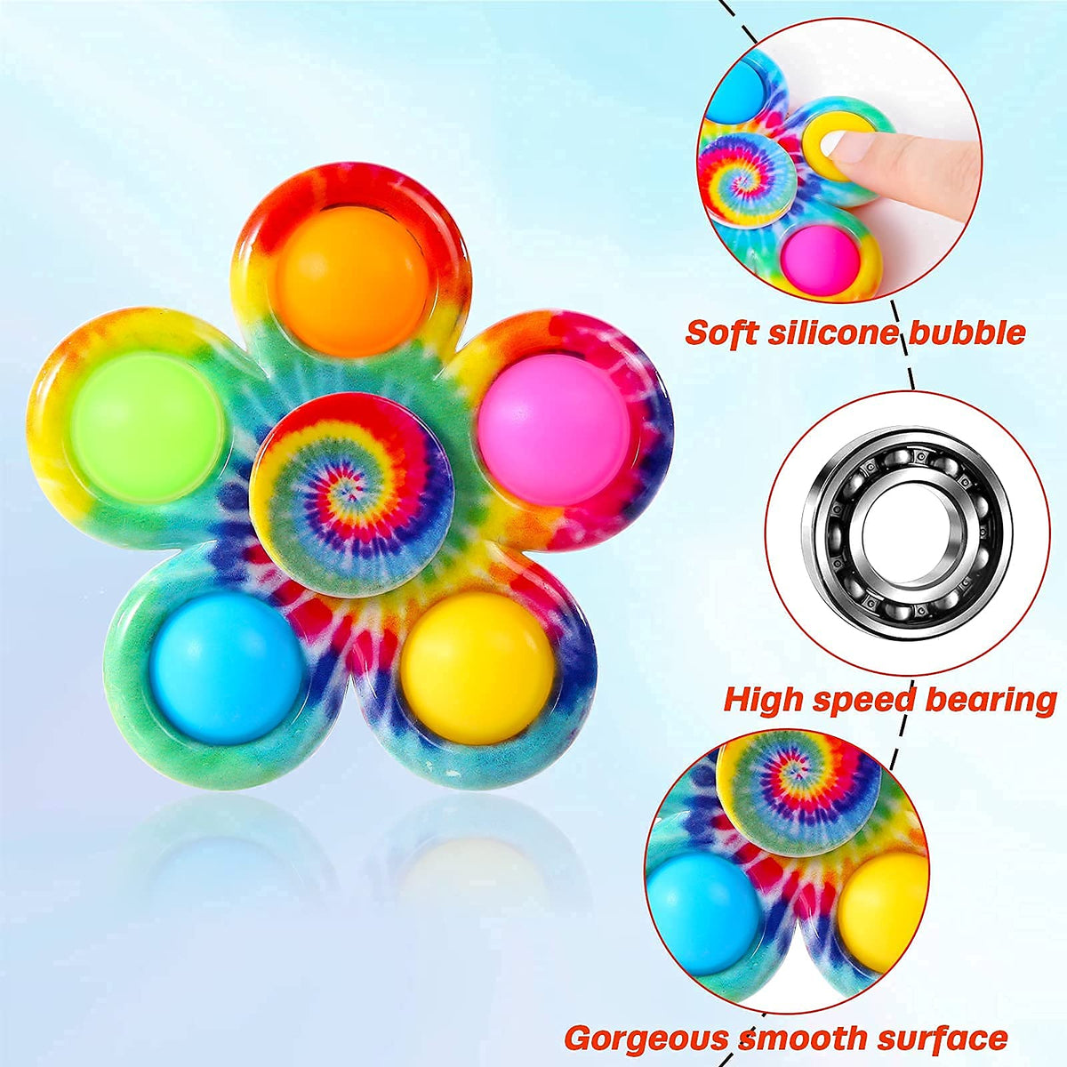 Effacera 12-Pack Fidget Spinners for Kids & Adults | Stress Relief, ADHD, Classroom Prizes