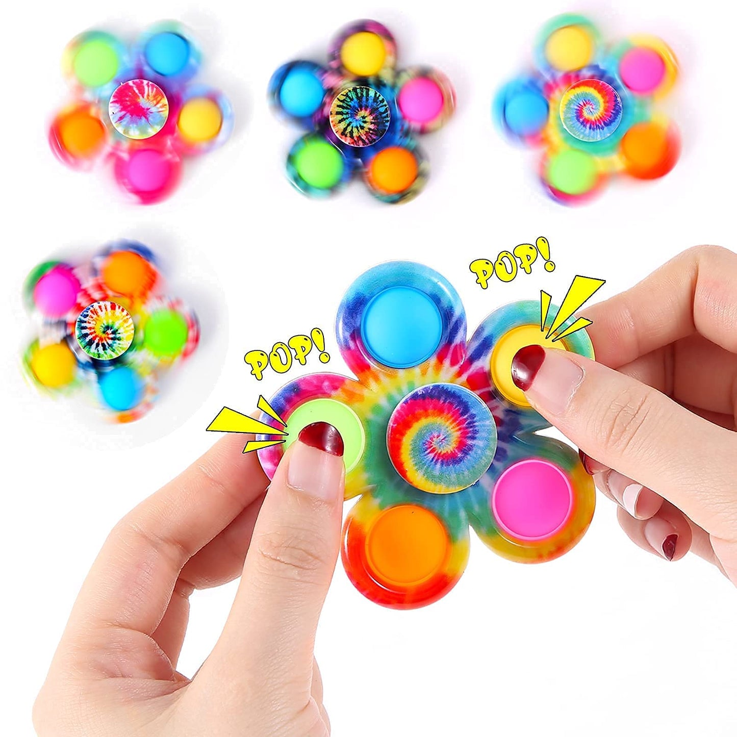 Effacera 12-Pack Fidget Spinners for Kids & Adults | Stress Relief, ADHD, Classroom Prizes