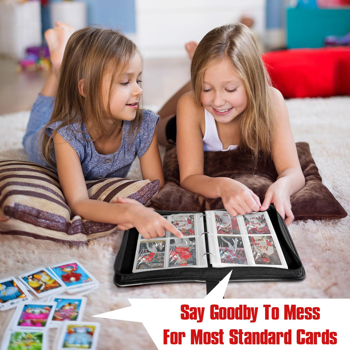 efunny Baseball Card Binder 4-Pocket – Waterproof 400-Card Capacity with 50 Removable Sleeves