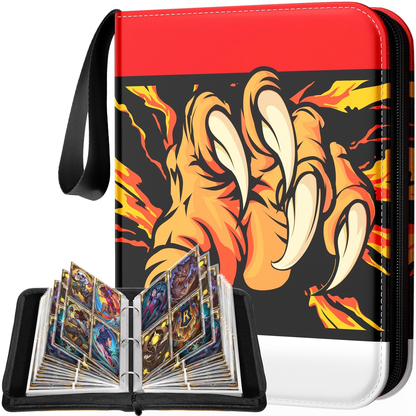 efunny Card Binder 4-Pocket: Waterproof 400-Card Holder with 50 Removable Sleeves
