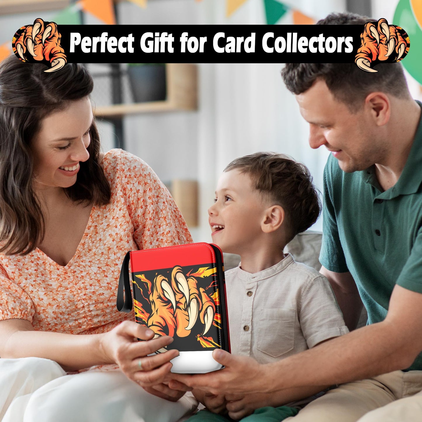 efunny Card Binder 4-Pocket: Waterproof 400-Card Holder with 50 Removable Sleeves