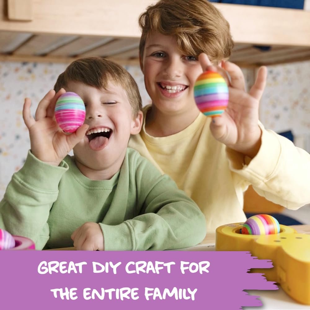 Eggmazing Egg Decorator – Peeps Bunny Craft Kit with 6 Quick-Dry Non-Toxic Markers (Ages 3 and Up)