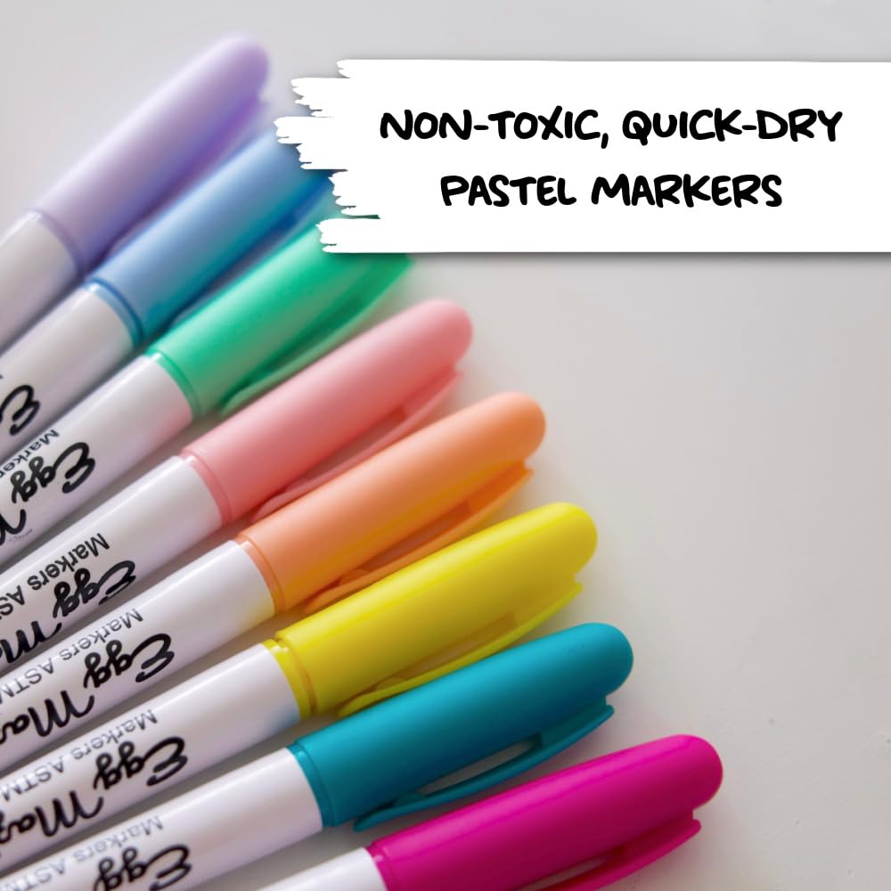 Eggmazing Egg Decorator Kit: Spinner & 8 Non-Toxic Markers for Mess-Free Egg Decorating