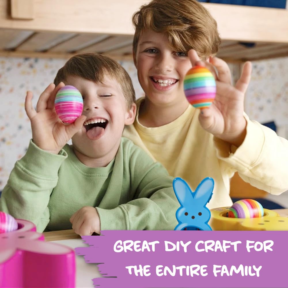 The Eggmazing Egg Decorator - Peeps Bunny Kit with 6 Quick-Dry Markers