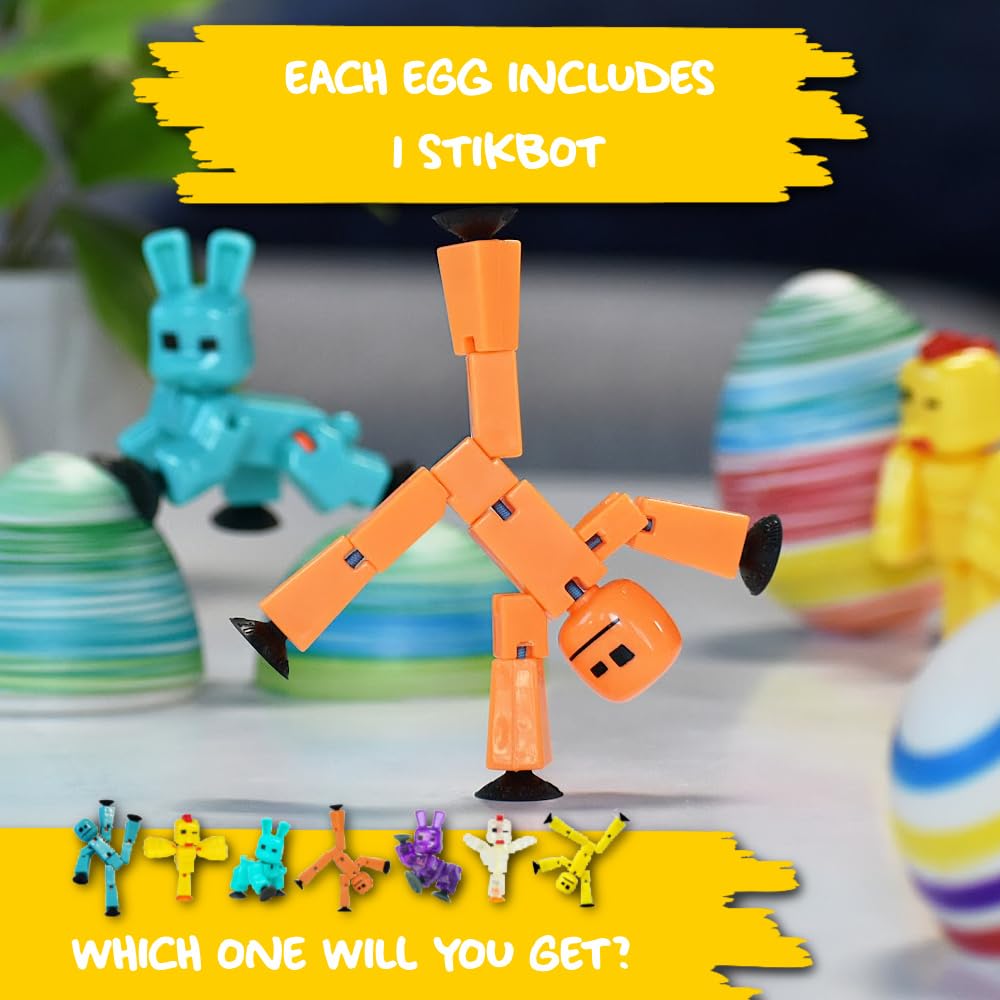 EggMazing StikBot Egg – 6-Pack for The Eggmazing Decorator (Ages 4+)