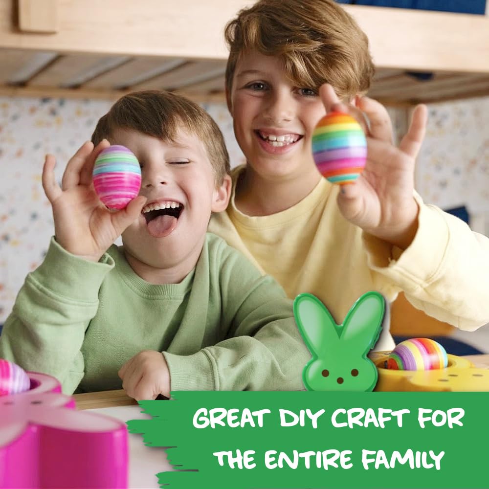 The Eggmazing Egg Decorator - Peeps Bunny Kit with 6 Markers (Ages 3+)