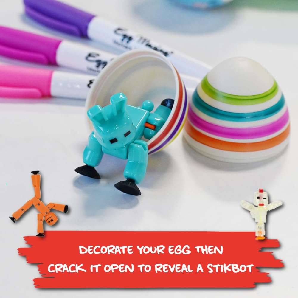 EggMazing StikBot Egg – 6-Pack for The Eggmazing Decorator (Ages 4+)