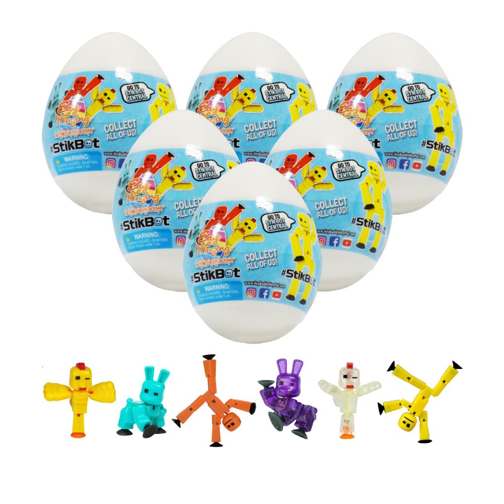 EggMazing StikBot Egg – 6-Pack for The Eggmazing Decorator (Ages 4+)