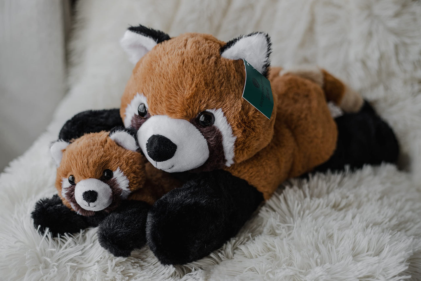 EH Exceptional Home Mother & Baby Red Panda Plush Set – Ultra-Soft Panda Stuffed Animals