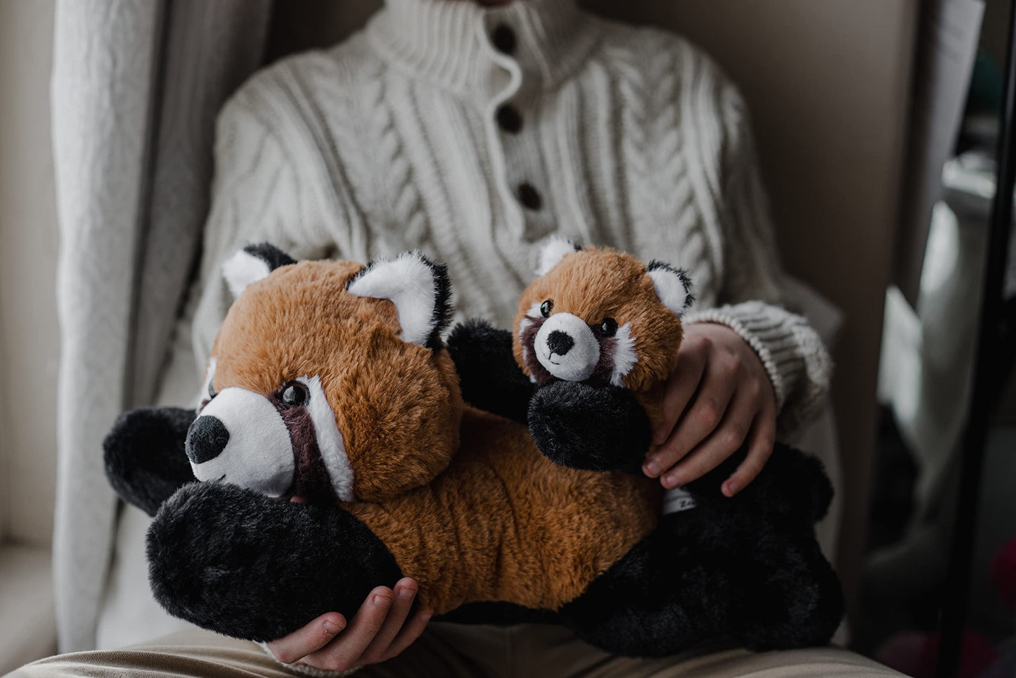 EH Exceptional Home Mother & Baby Red Panda Plush Set – Ultra-Soft Panda Stuffed Animals
