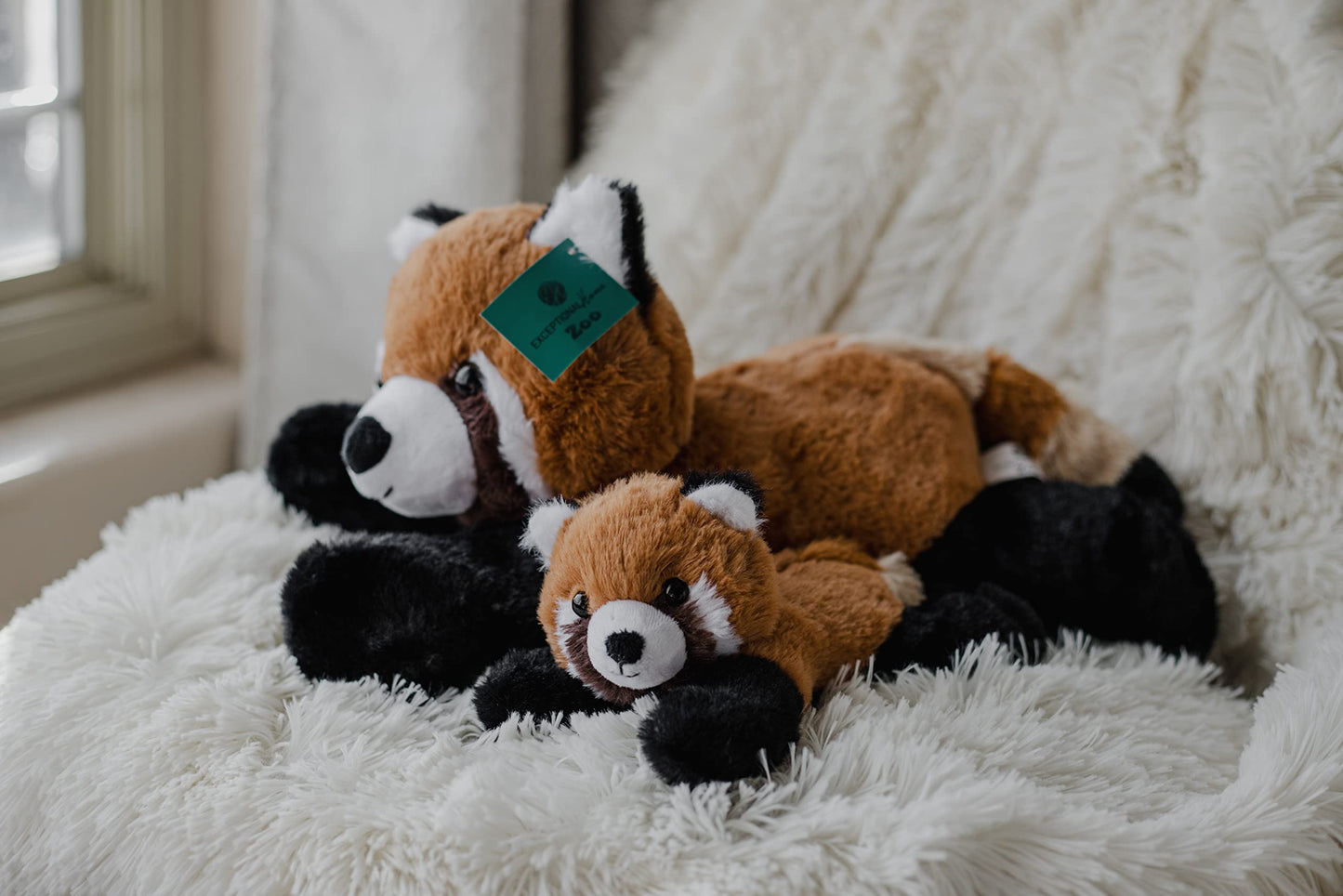 EH Exceptional Home Mother & Baby Red Panda Plush Set – Ultra-Soft Panda Stuffed Animals