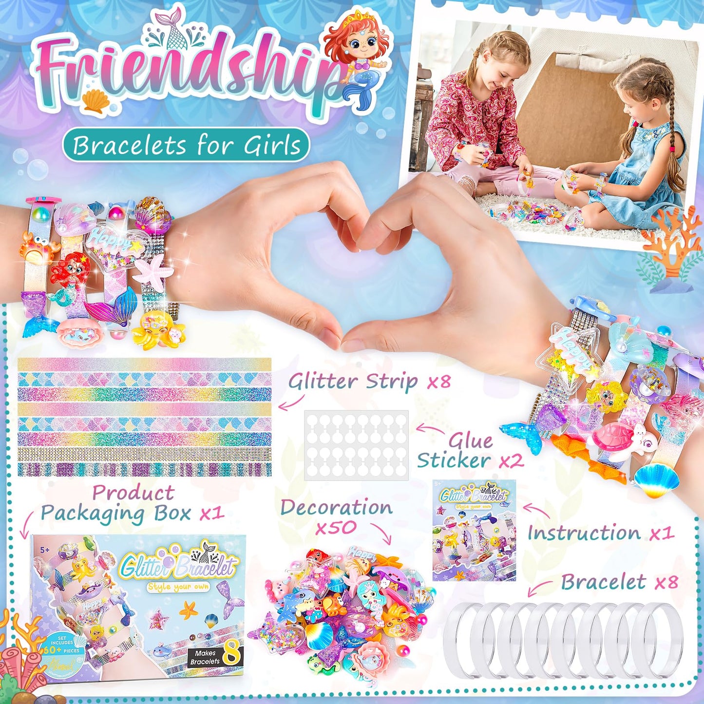 Eichhoo Friendship Bracelet Making Kit for Girls – Creative Jewelry Craft (Ages 5–12)
