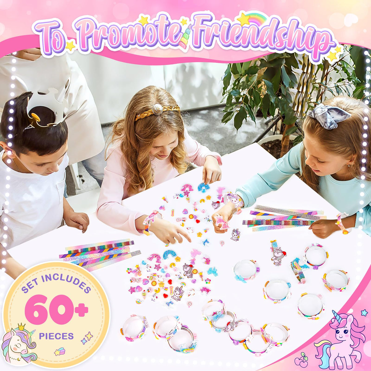 Eichhoo Friendship Bracelet Making Kit for Girls | Unicorn Charm Jewelry Craft Kit for Ages 5-12