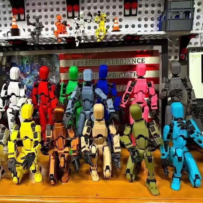 EIMONEY Lucky 13 T-13 Action Figure – Fully Assembled 14 cm, Multi-Joint 3D Printed Figure (9 Colors)