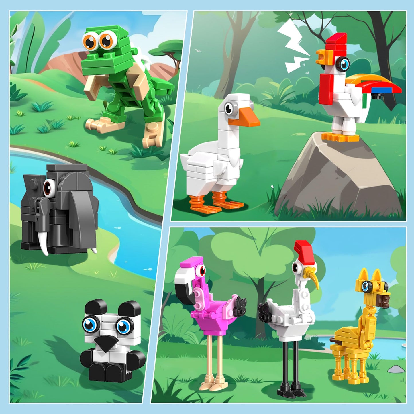 EITOLNR 32-Pack Animal Building Toys – Party Favors, Classroom Prizes & Gift Ideas