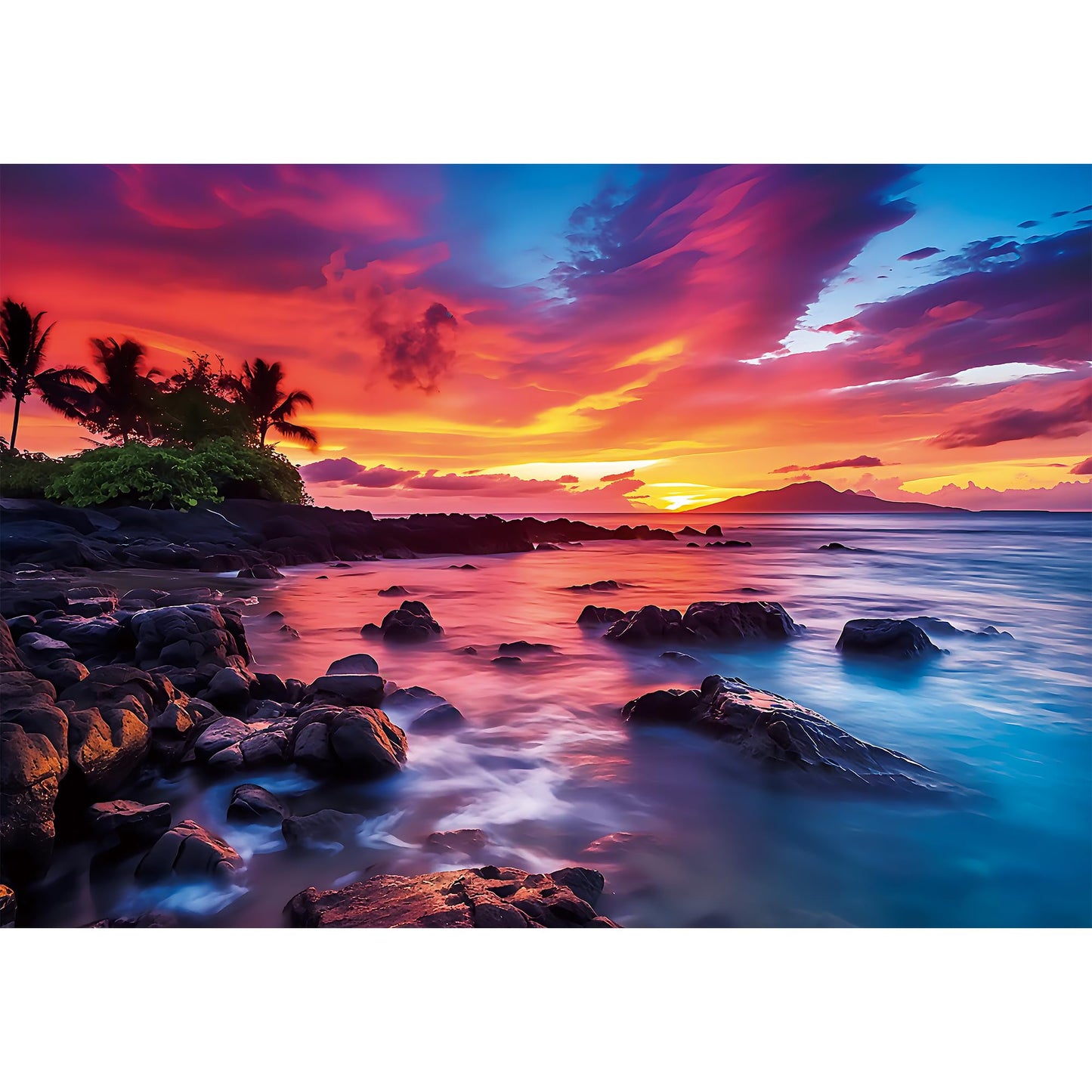 EIYRURU 2000-Piece Maui Sunset Jigsaw Puzzle – Mindful, Eco-Friendly Gift (39 x 28 in)