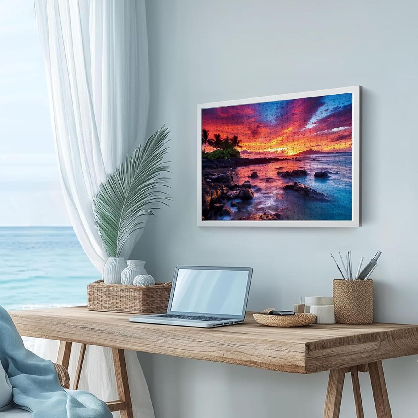 EIYRURU 2000-Piece Maui Sunset Jigsaw Puzzle – Mindful, Eco-Friendly Gift (39 x 28 in)