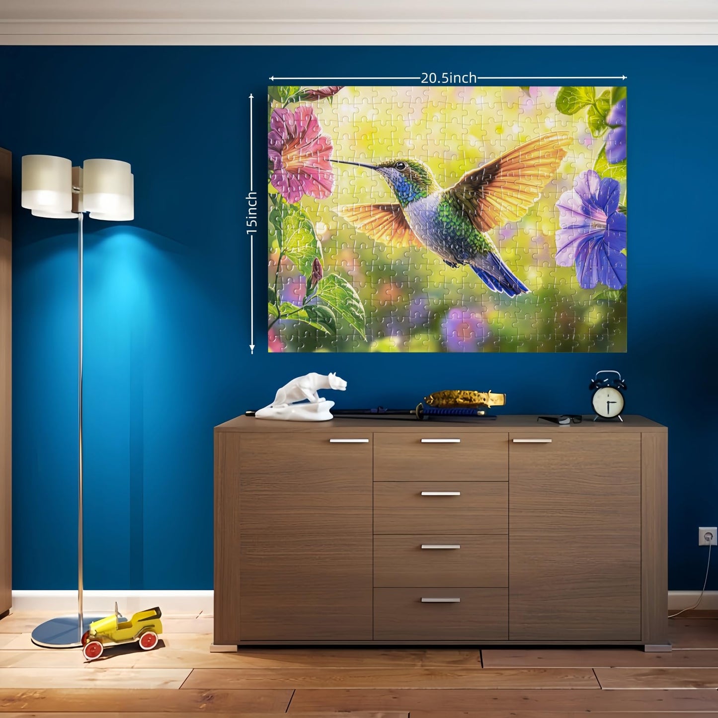 EIYRURU 300-Piece Hummingbird Flowers Puzzle | Large Pieces for Adults & Kids