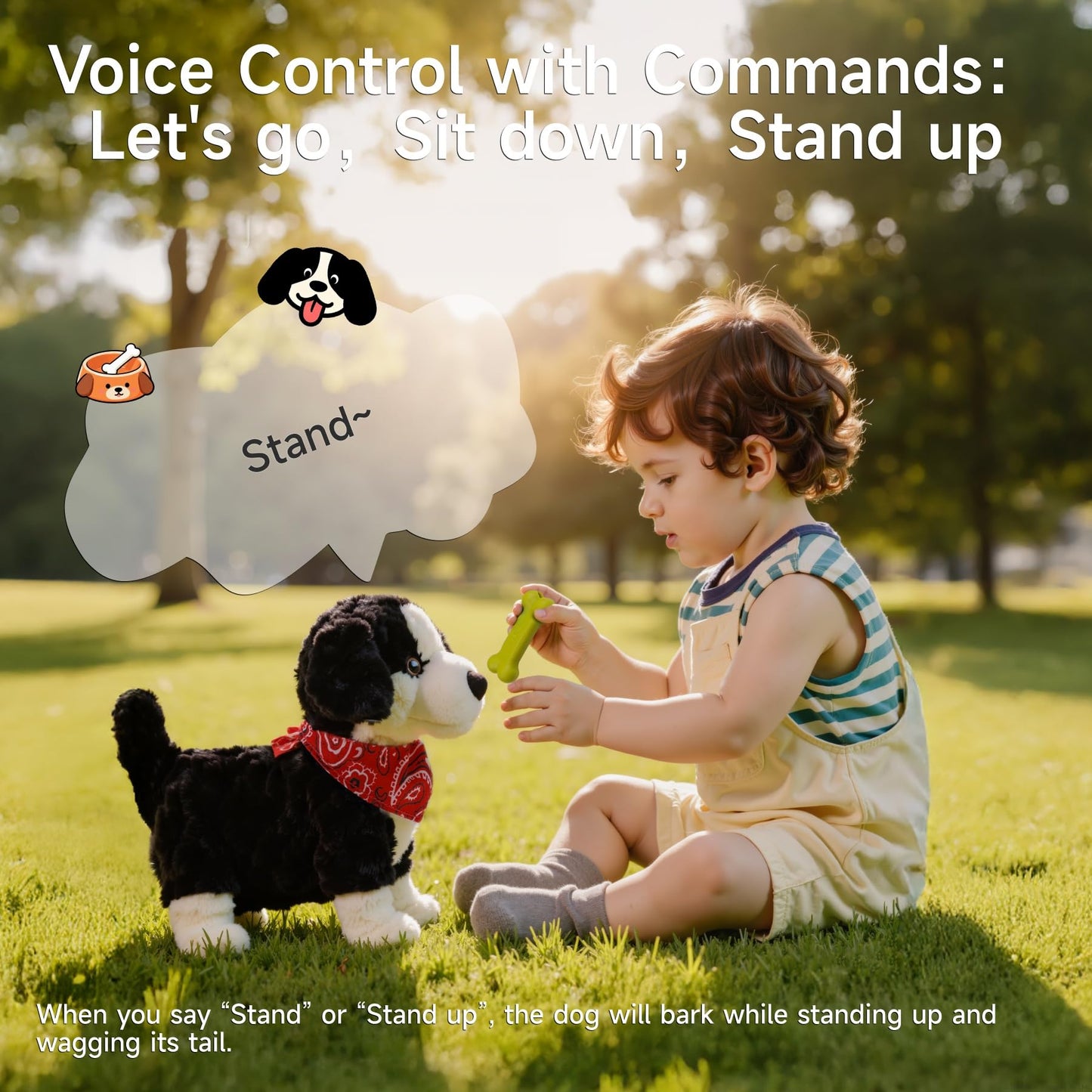 eJog Pup Electronic Interactive Plush Dog Toy – Walking, Talking, Barking Robot Puppy
