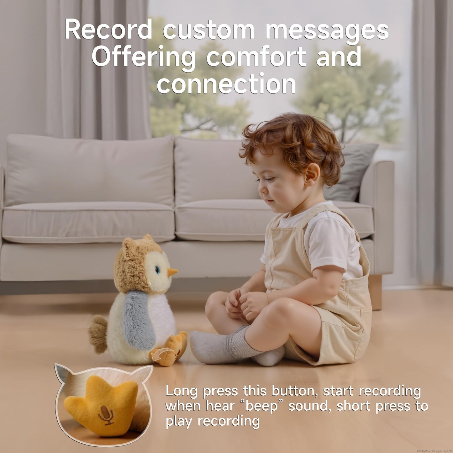 eJog Pup Owl Plush Toy – Interactive Sounds & Recording