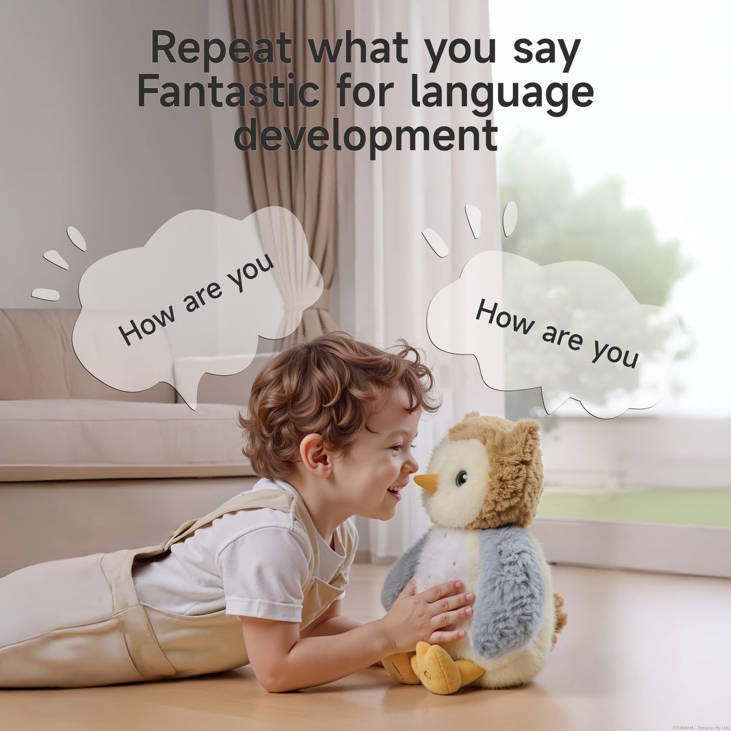 eJog Pup Owl Plush Toy – Interactive Sounds & Recording