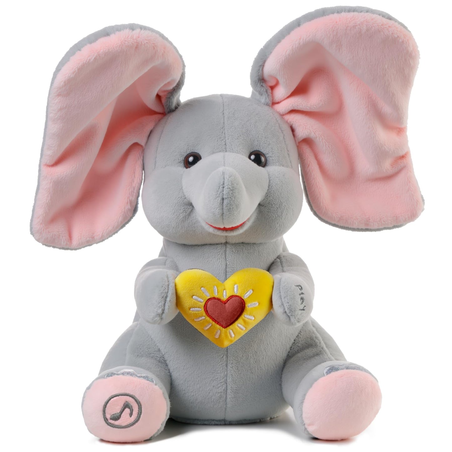 eJog Pup Peek-a-Boo Elephant Toy – Interactive Singing Plush for Babies & Toddlers
