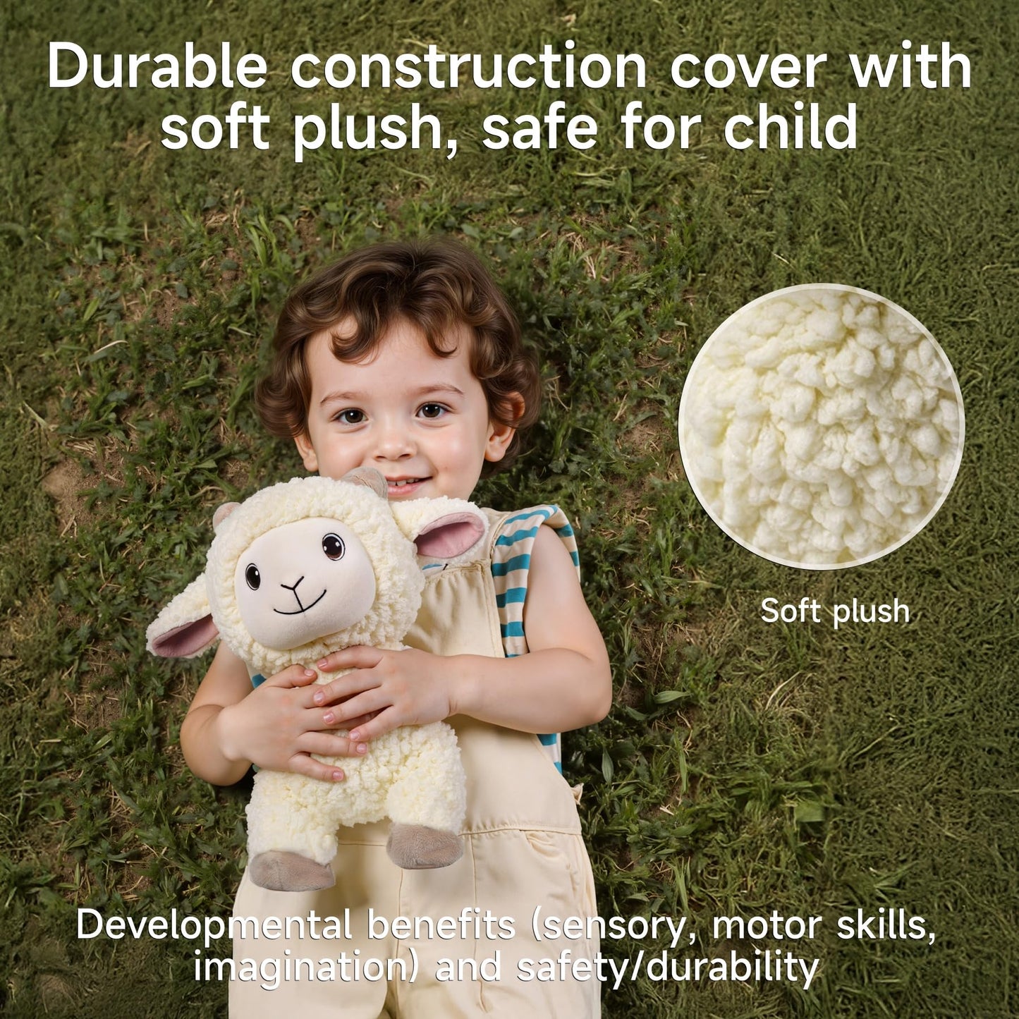 eJog Pup: Interactive Singing Walking Lamb Plush Toy with Leash
