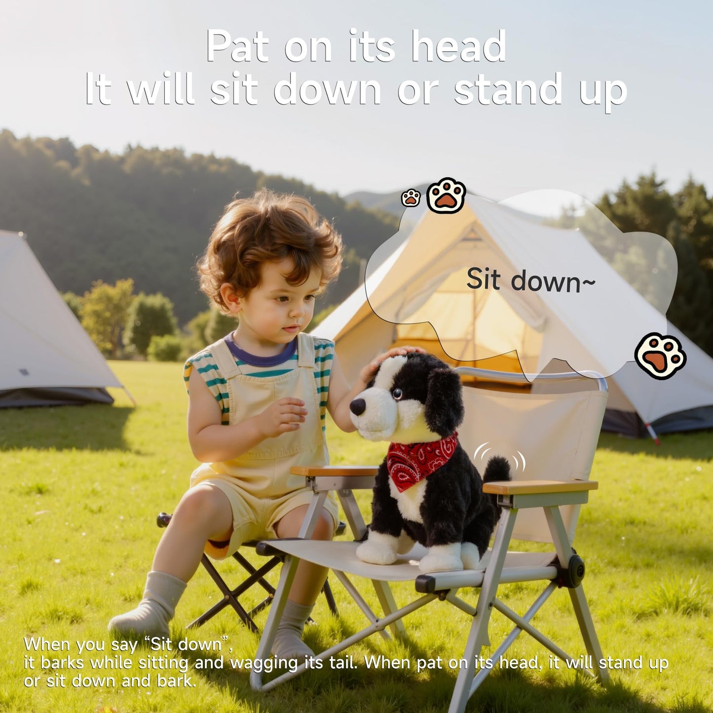 eJog Pup Electronic Interactive Plush Dog Toy – Walking, Talking, Barking Robot Puppy