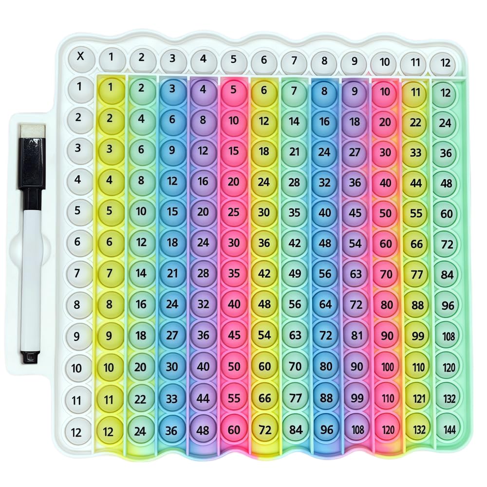 EK-Memory-fish e4 Pop Multiplication Table Game | Rainbow 12x12 Learning Toy
