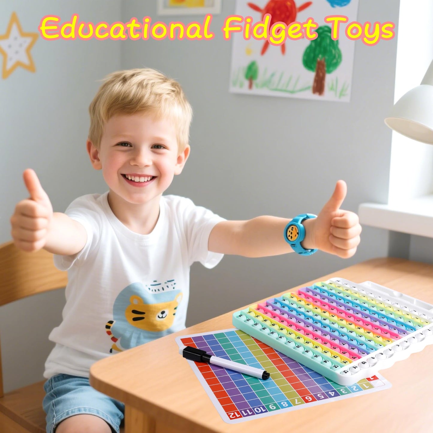 EK-Memory-fish e4 Pop Multiplication Table Game | Rainbow 12x12 Learning Toy