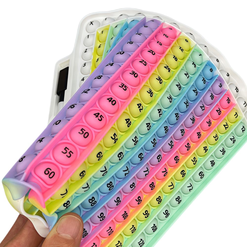EK-Memory-fish e4 Pop Multiplication Table Game | Rainbow 12x12 Learning Toy