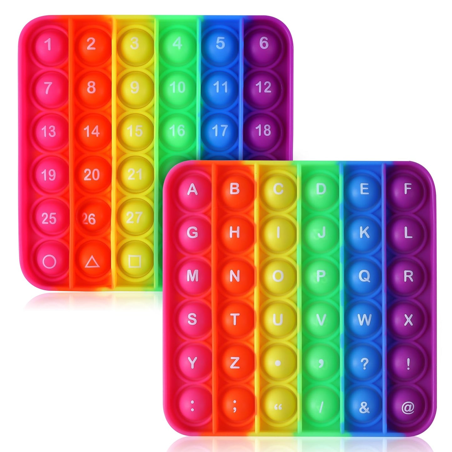 EK-Memory-fish Letters P00p Fidget Toy – 2-Sided Alphabet & Numbers Learning Tool (1 Pack)