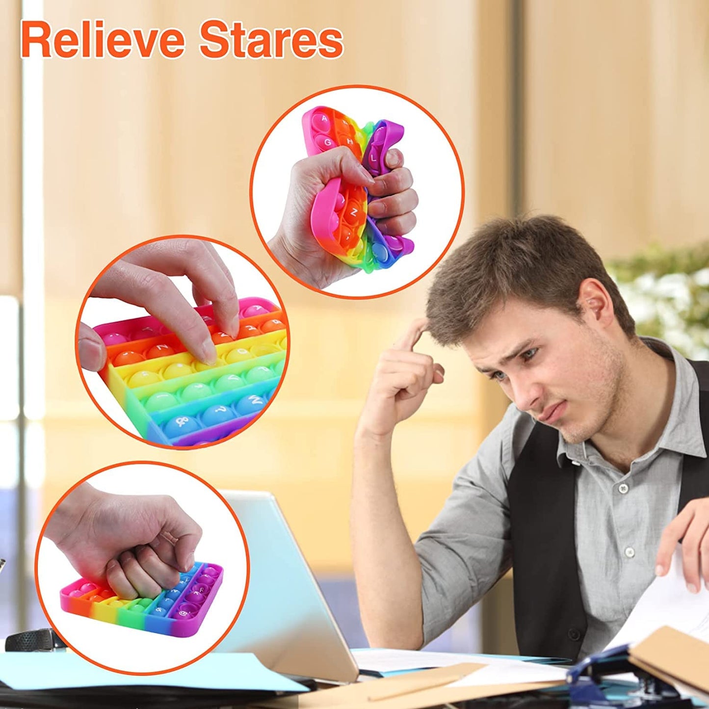 EK-Memory-fish Letters P00p Fidget Toy – 2-Sided Alphabet & Numbers Learning Tool (1 Pack)