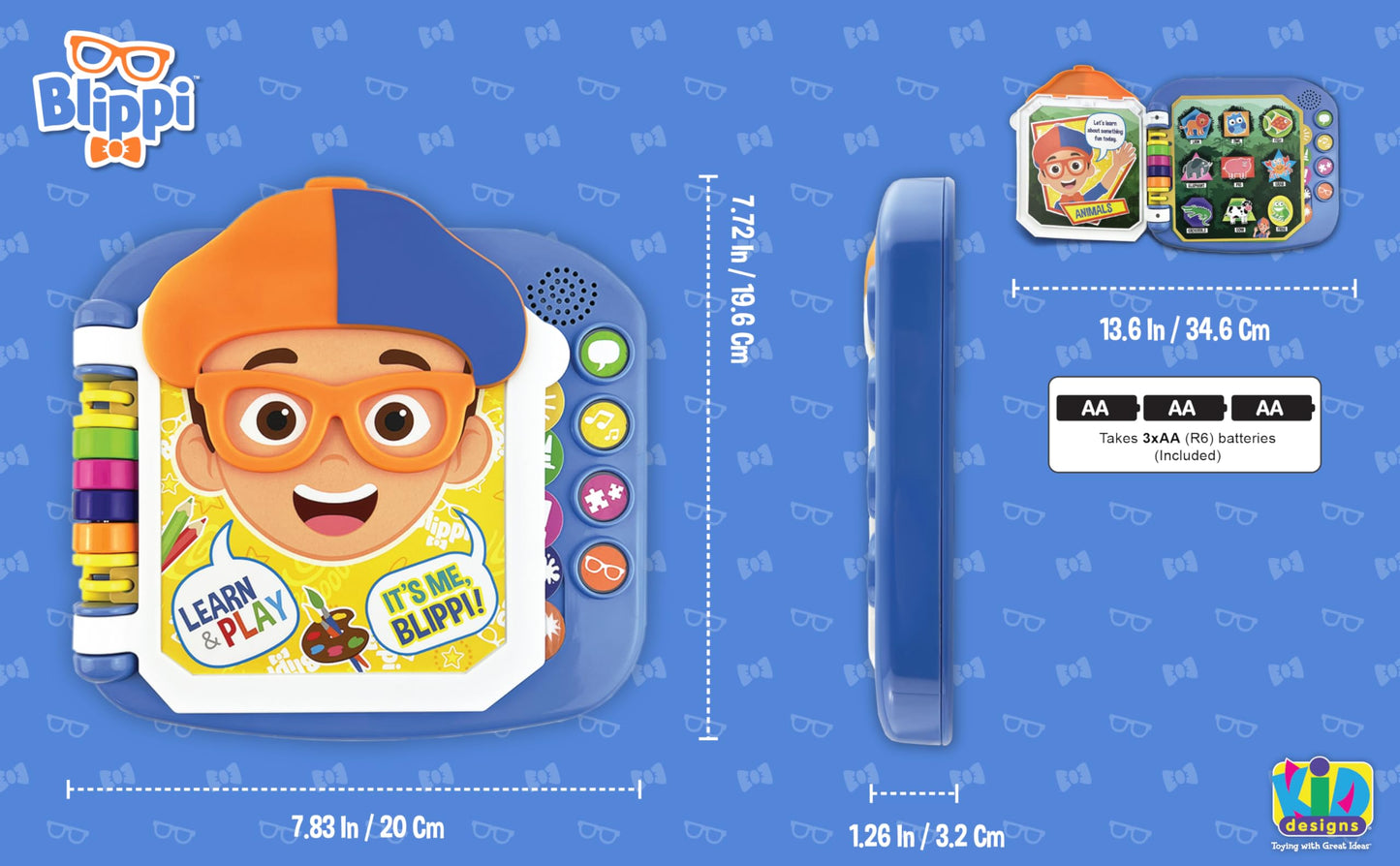 eKids Blippi Book: Toddler Learning Games & Interactive ABC Book
