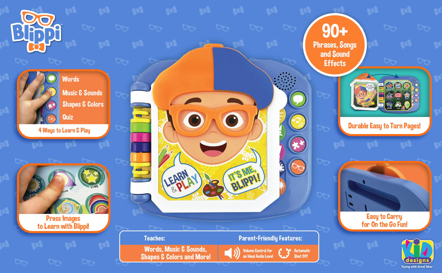 eKids Blippi Book: Toddler Learning Games & Interactive ABC Book