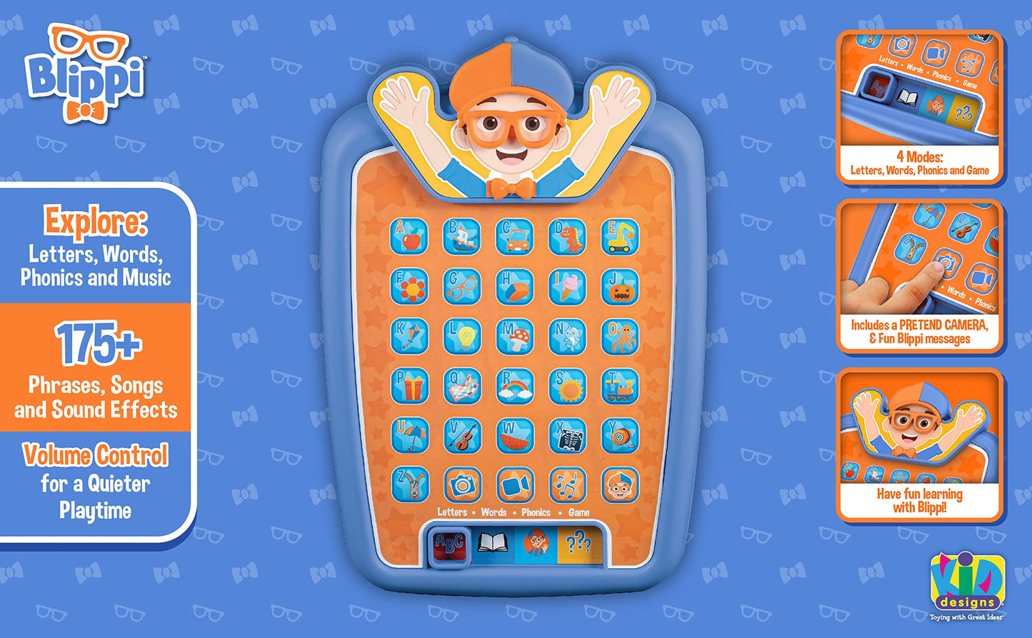 ekids Blippi Kids Tablet for Preschool Learning — ABCs, Phonics & Fun Games