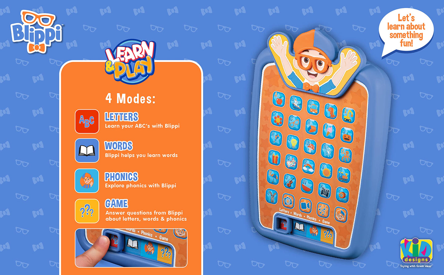 ekids Blippi Kids Tablet for Preschool Learning — ABCs, Phonics & Fun Games