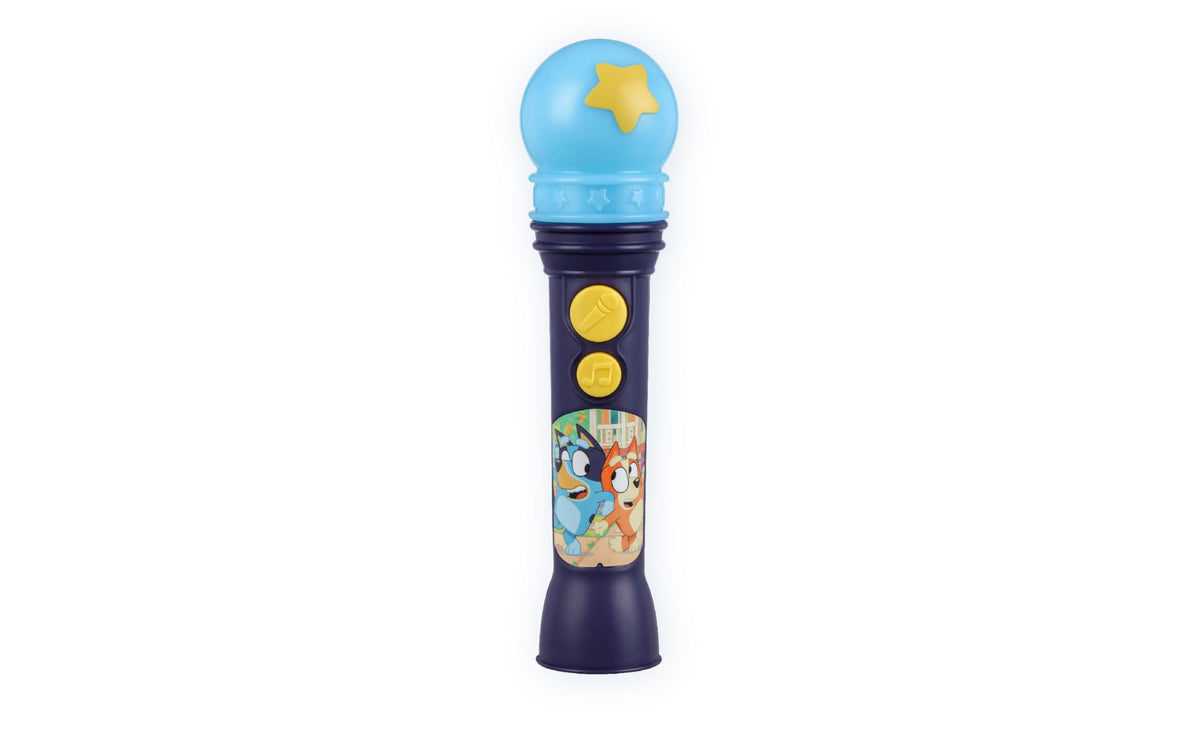 eKids Bluey Microphone Toy for Toddlers – Built-in Music & Lights