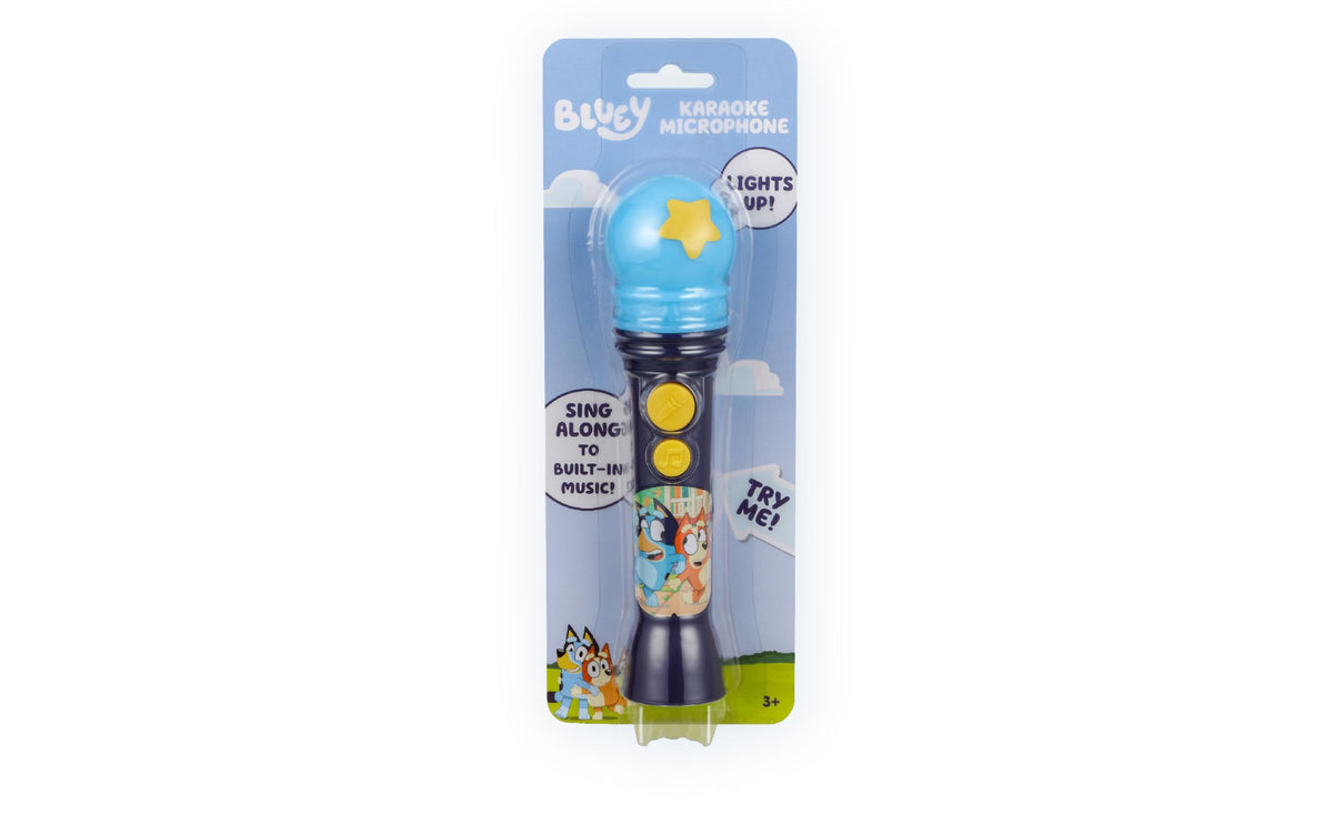 eKids Bluey Microphone Toy for Toddlers – Built-in Music & Lights