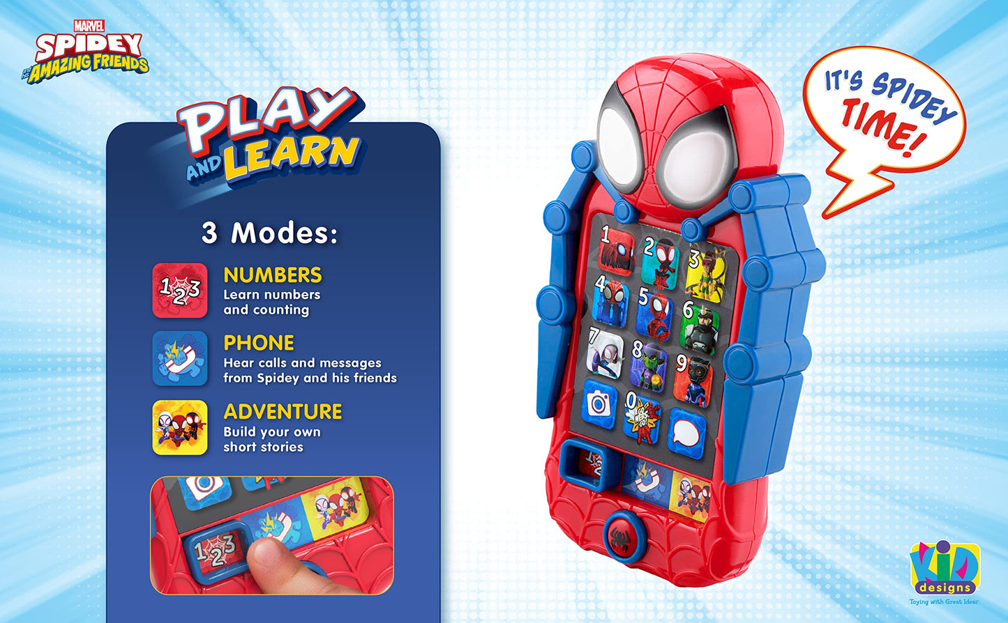 ekids Spidey Toy Phone for Toddlers | Educational Preschool Games