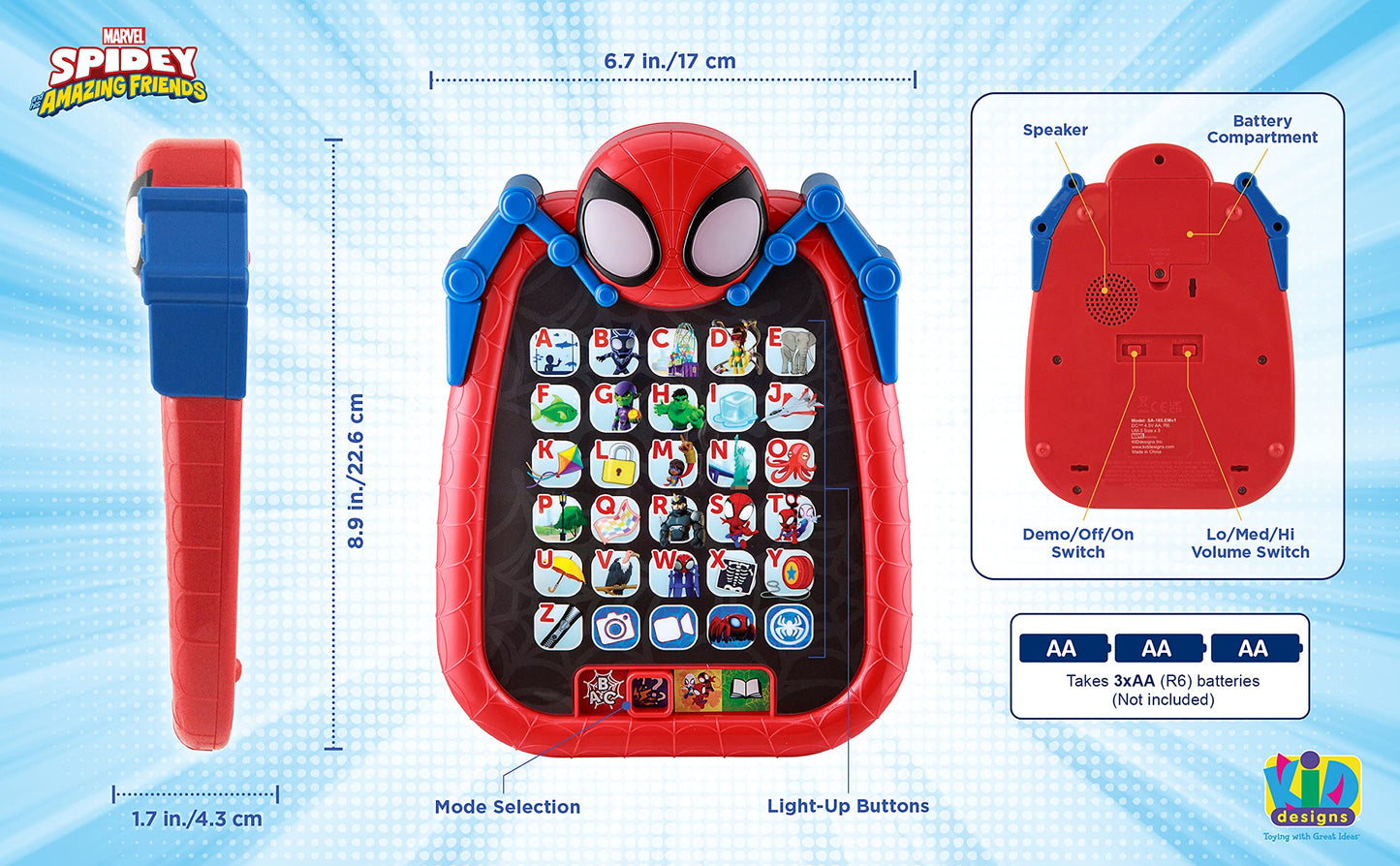 ekids Spidey and His Amazing Friends Kids Tablet – Preschool Learning Games