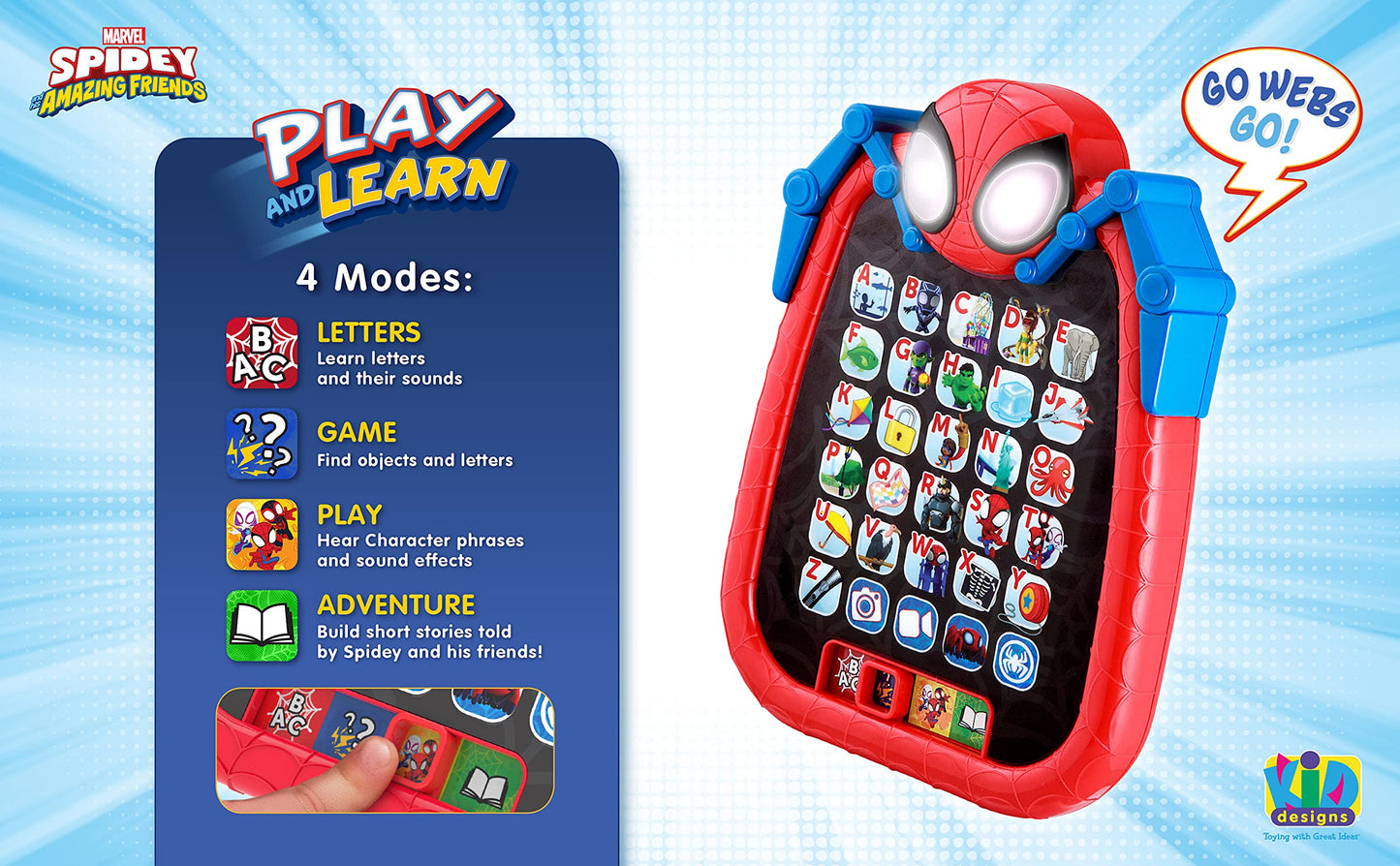 ekids Spidey and His Amazing Friends Kids Tablet – Preschool Learning Games