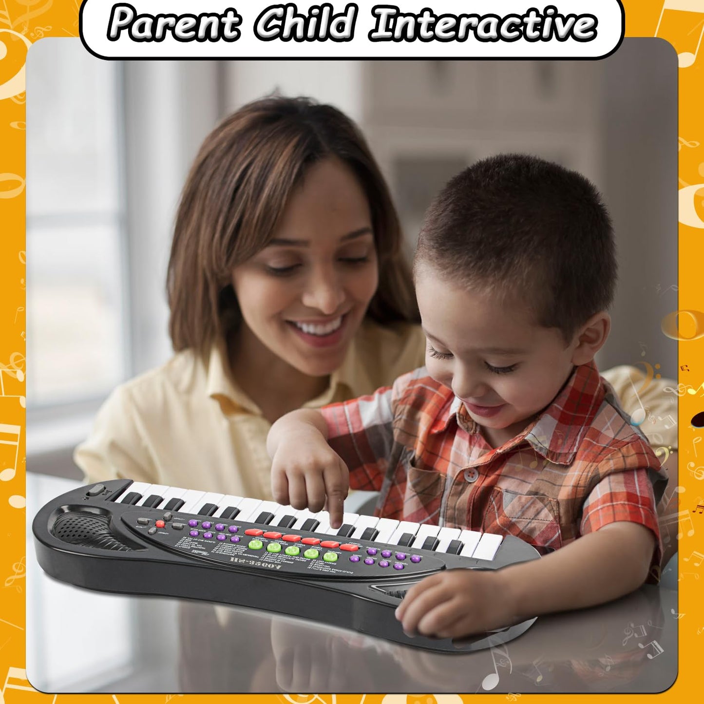 EKKBHKI 32 Keys Kids Piano Toy – Portable Educational Keyboard with Microphone (Ages 3–9)