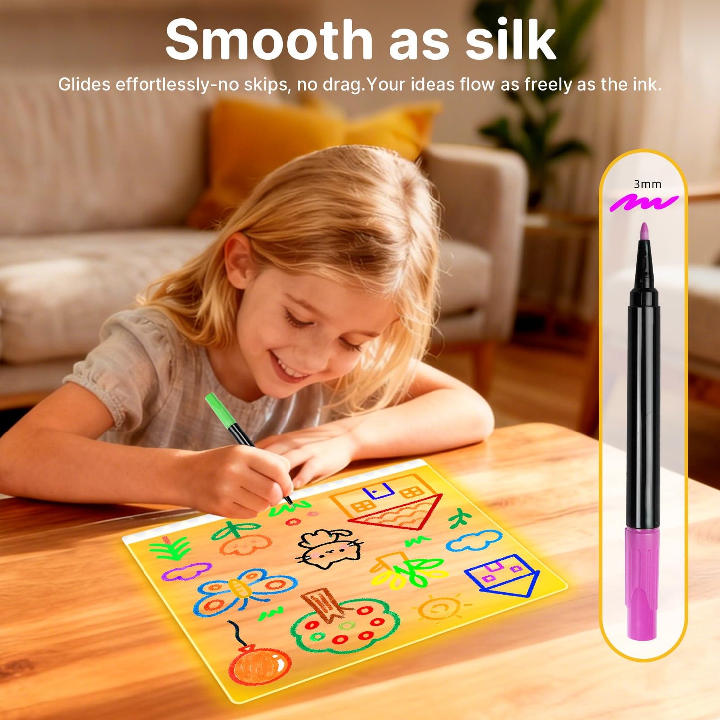 EKSPRINT 12-Color Neon Dry Erase Markers for LED Note Boards | Bright, Erasable, Multi-Surface