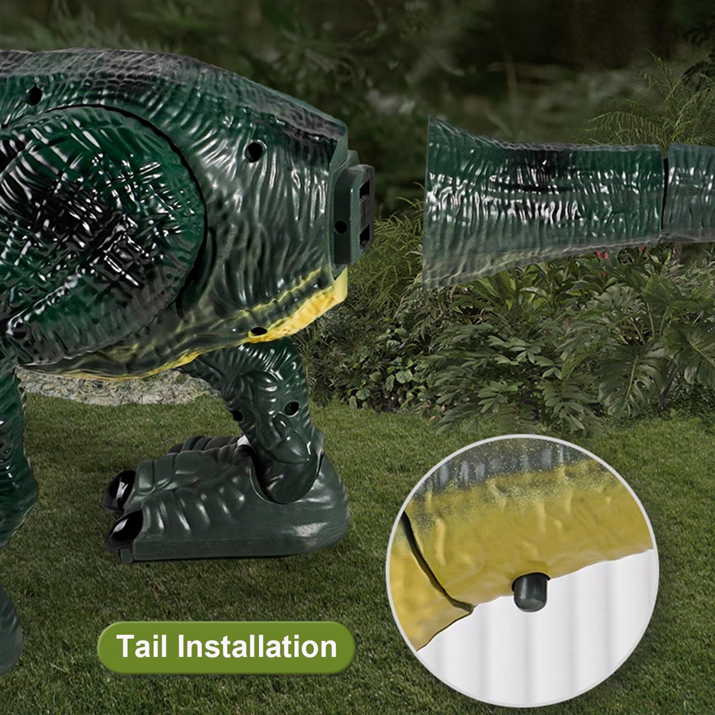 EKU EASYKU 21-inch RC T-Rex Dinosaur Toy — Real Walking, Roaring, Lights & Mist Spray