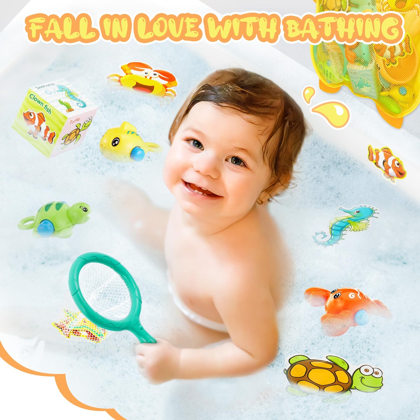 EKU EasyKU Dinosaur Bath Toys – Interactive Water Play for Kids 18 Months+