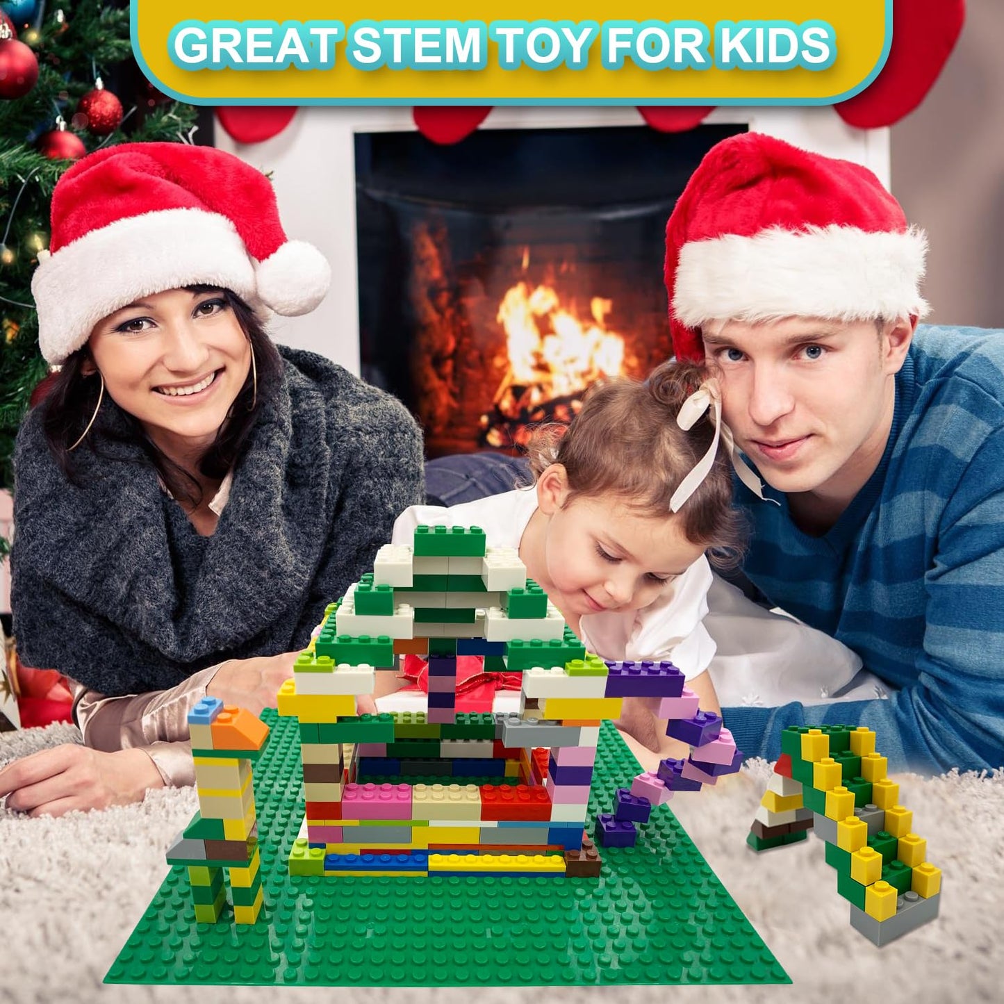 ekuzi 1000 PCS Building Bricks – Compatible with Lego Classic – Random Color Bulk Set